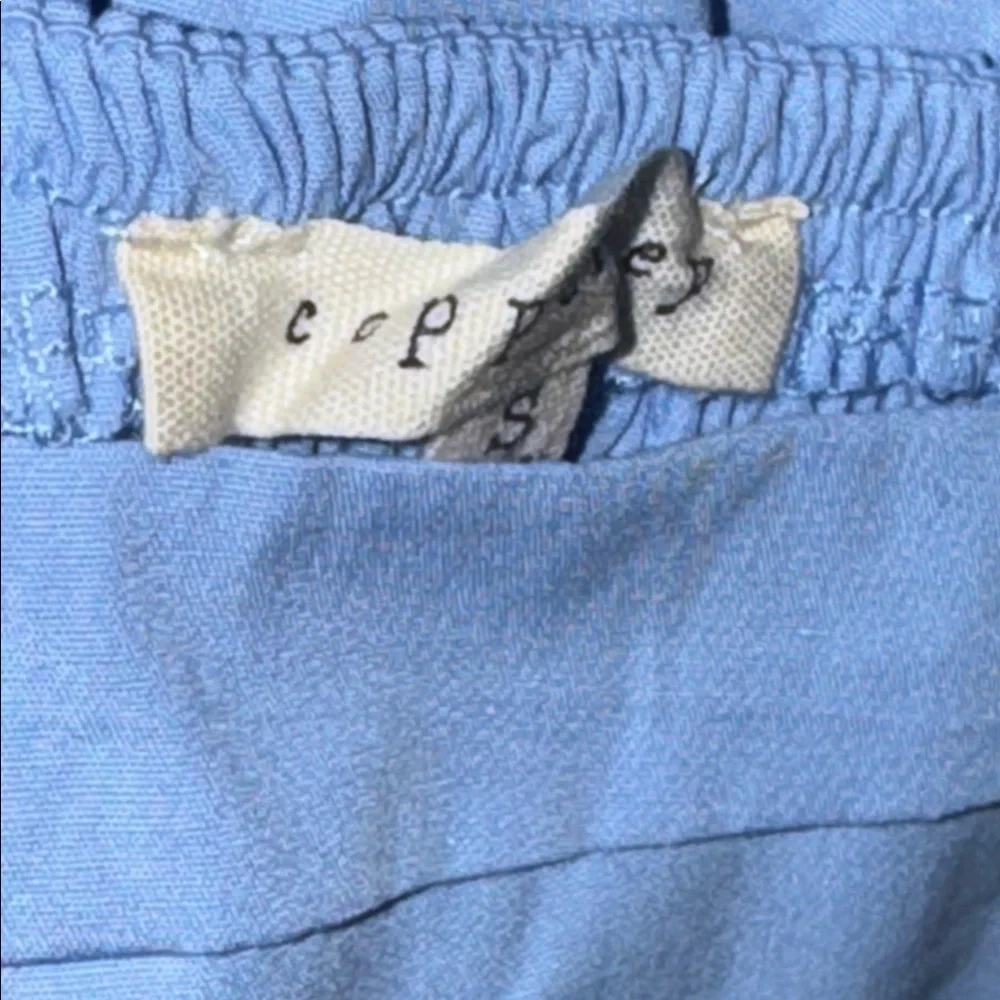 Copper Key Sz S Blue Girl’s Margo Dress Square neck Puff short‎ sleeves Sz S